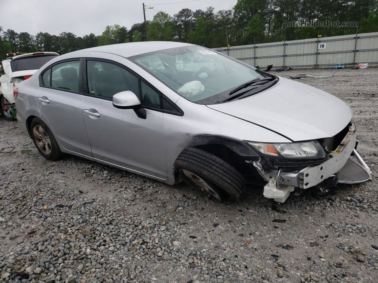 2013 Honda Civic Lx Silver vin: 19XFB2F58DE230594