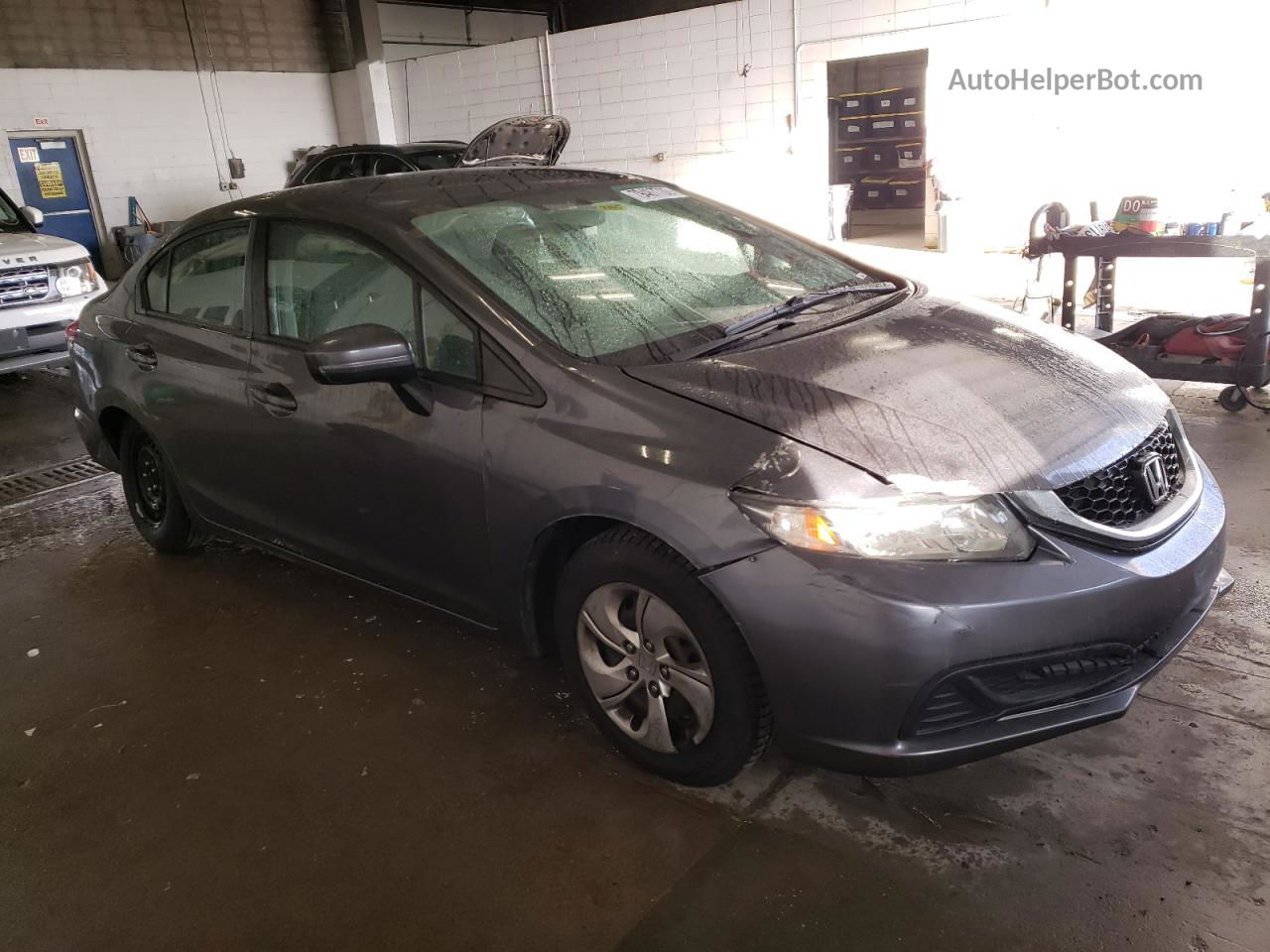 2014 Honda Civic Lx Gray vin: 19XFB2F58EE028081