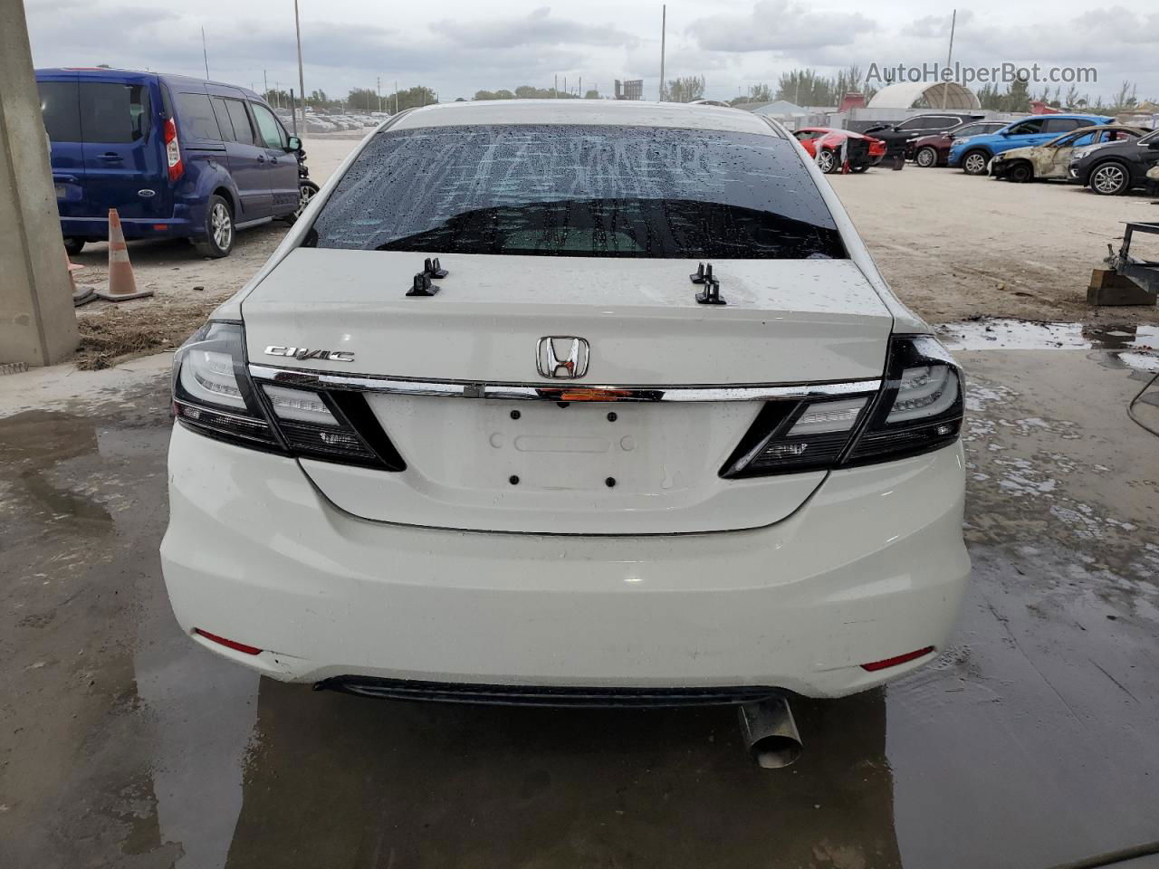 2014 Honda Civic Lx White vin: 19XFB2F58EE062764