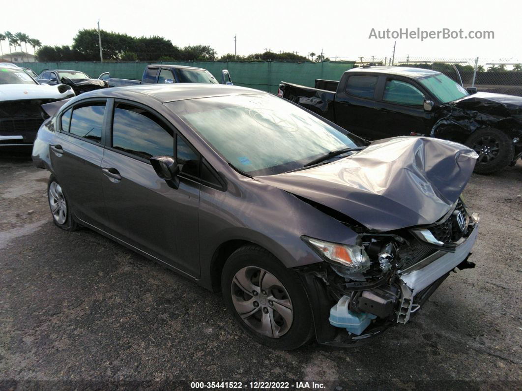 2014 Honda Civic Lx Gray vin: 19XFB2F58EE069567