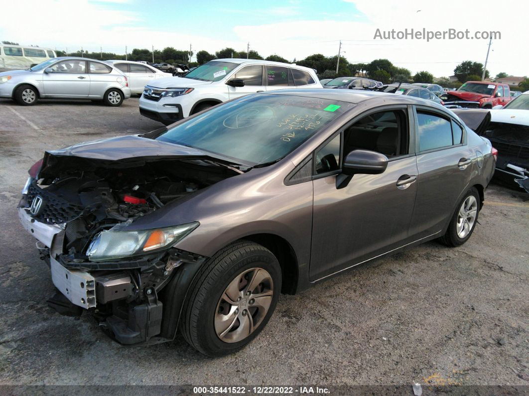 2014 Honda Civic Lx Gray vin: 19XFB2F58EE069567