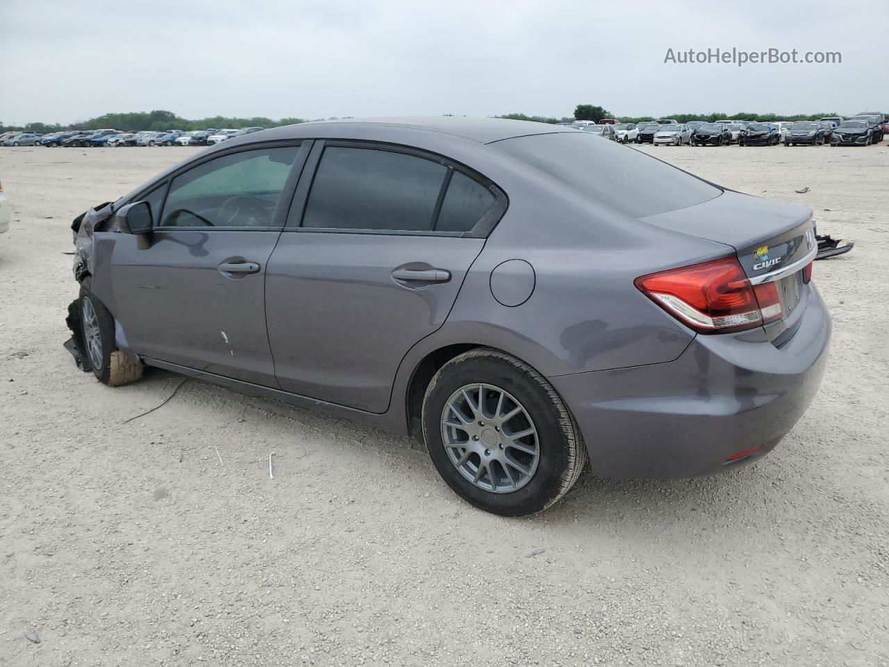 2014 Honda Civic Lx Gray vin: 19XFB2F58EE076647