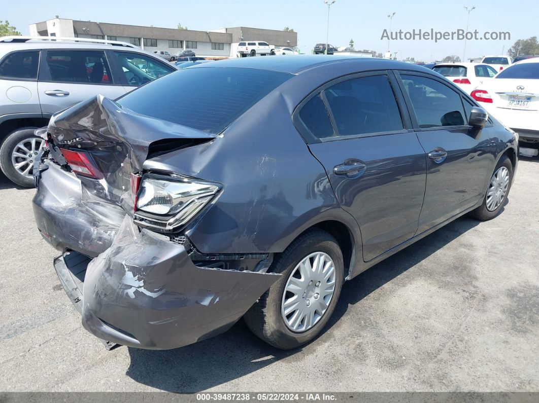 2014 Honda Civic Lx Gray vin: 19XFB2F58EE227003