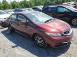 2014 Honda Civic Lx Burgundy vin: 19XFB2F58EE249129