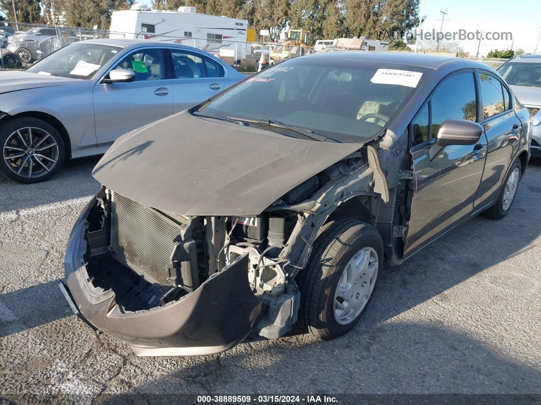 2014 Honda Civic Lx Gray vin: 19XFB2F58EE260194