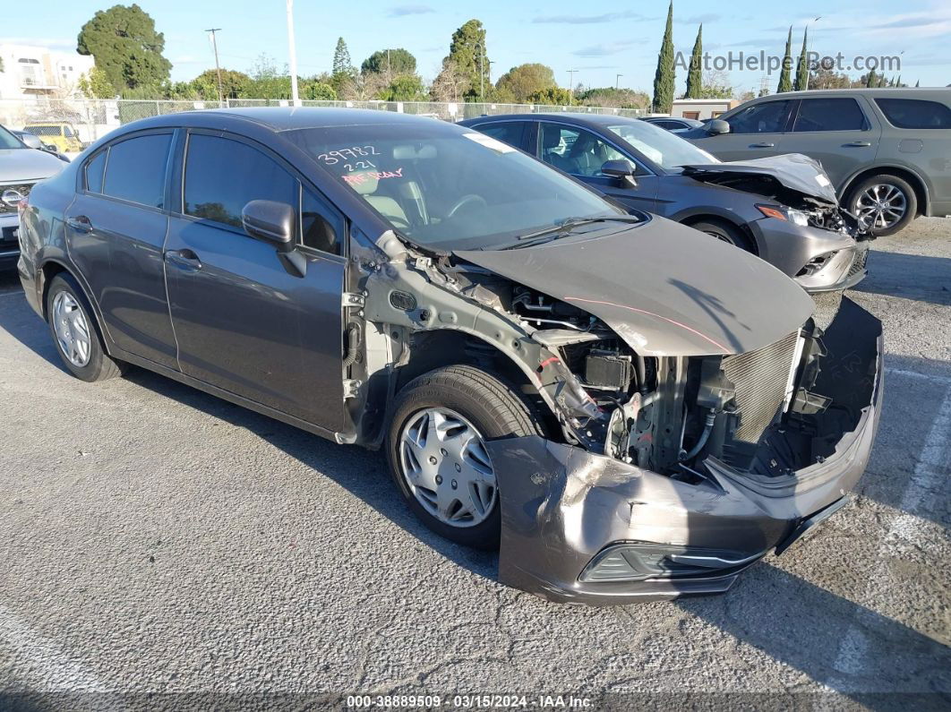 2014 Honda Civic Lx Gray vin: 19XFB2F58EE260194