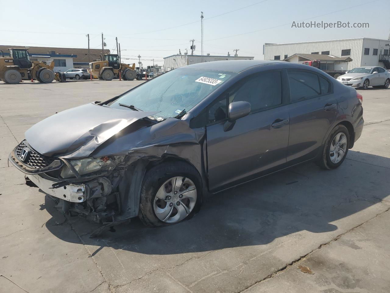 2015 Honda Civic Lx Gray vin: 19XFB2F58FE005191