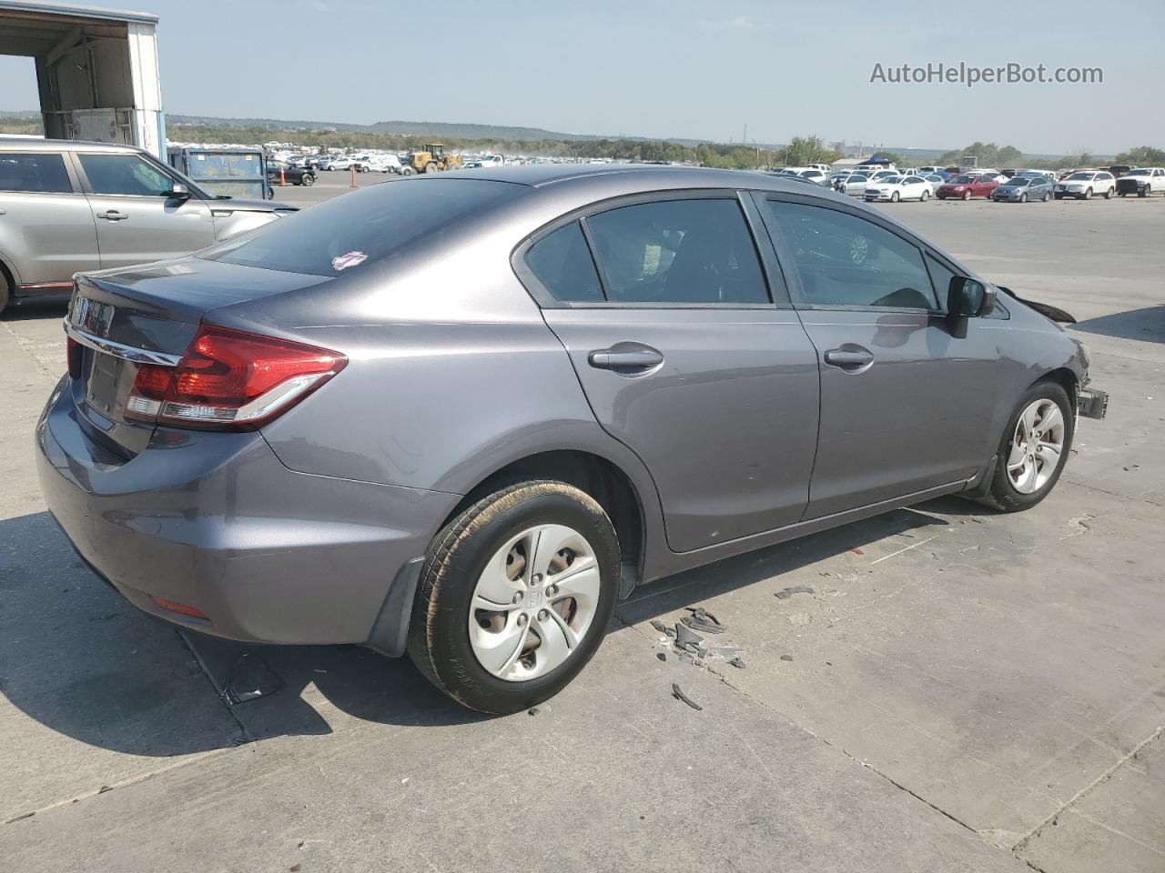 2015 Honda Civic Lx Gray vin: 19XFB2F58FE005191