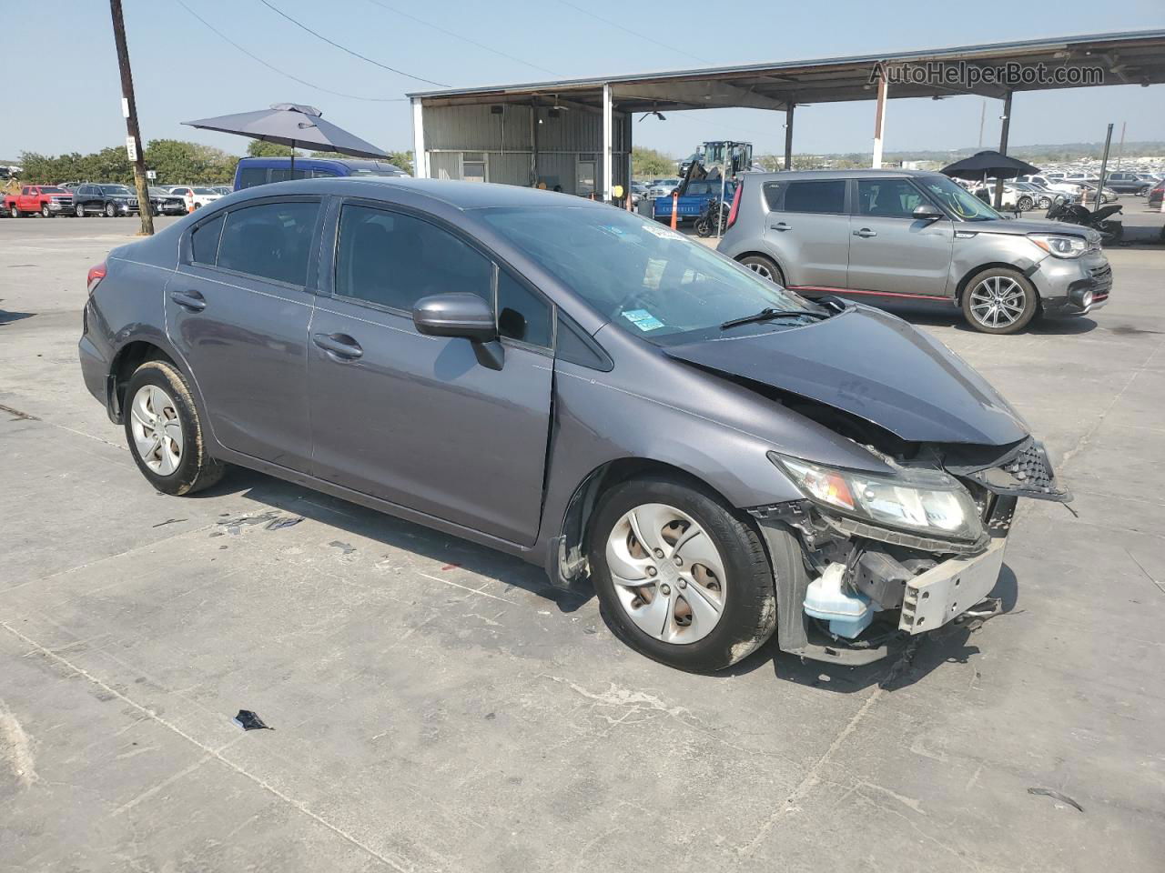 2015 Honda Civic Lx Gray vin: 19XFB2F58FE005191