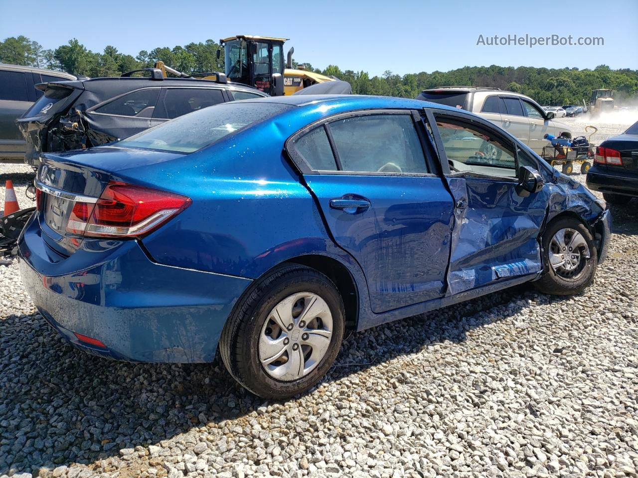 2015 Honda Civic Lx Blue vin: 19XFB2F58FE007829