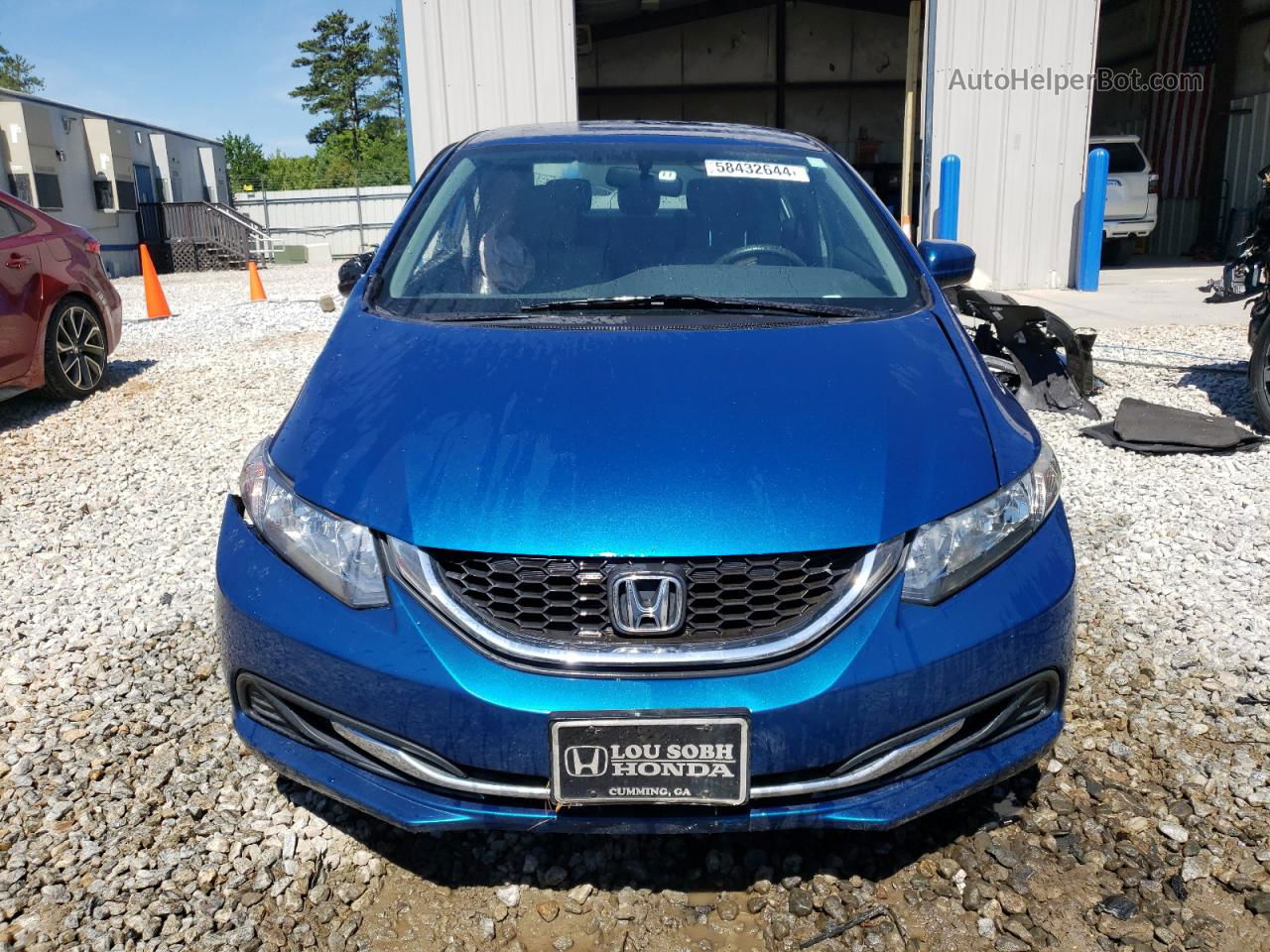 2015 Honda Civic Lx Blue vin: 19XFB2F58FE007829