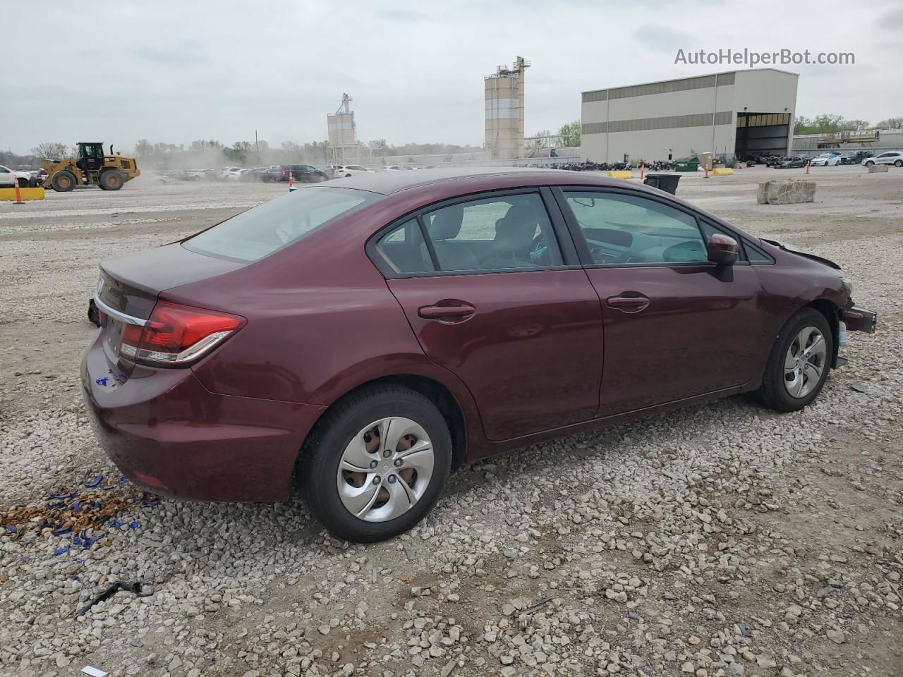 2015 Honda Civic Lx Burgundy vin: 19XFB2F58FE110829