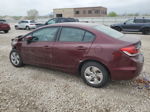 2015 Honda Civic Lx Burgundy vin: 19XFB2F58FE110829