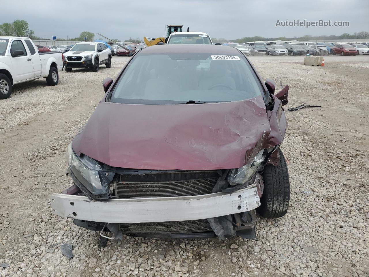 2015 Honda Civic Lx Burgundy vin: 19XFB2F58FE110829