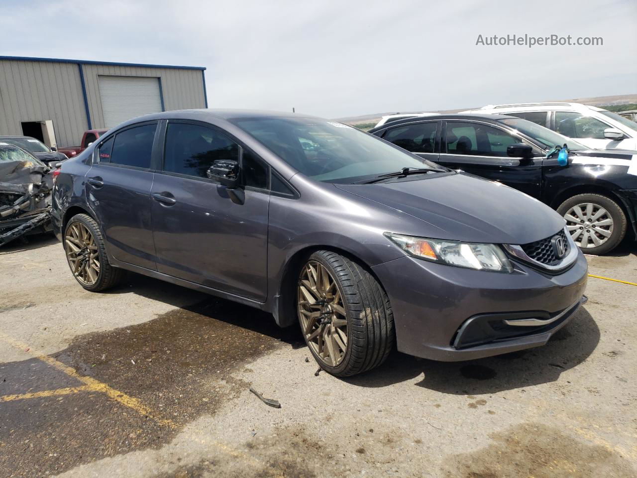 2015 Honda Civic Lx Gray vin: 19XFB2F58FE119451