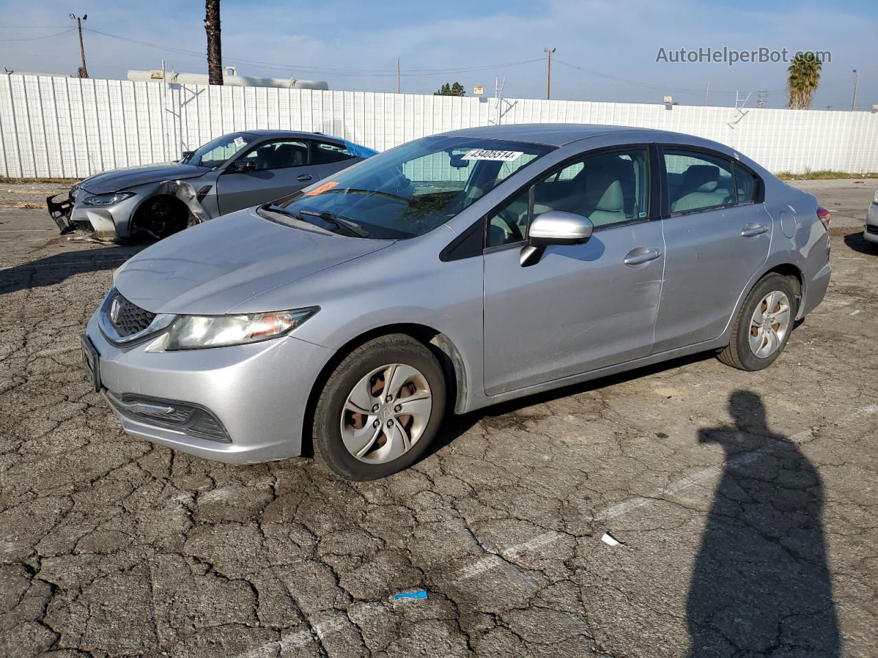 2015 Honda Civic Lx Silver vin: 19XFB2F58FE203141