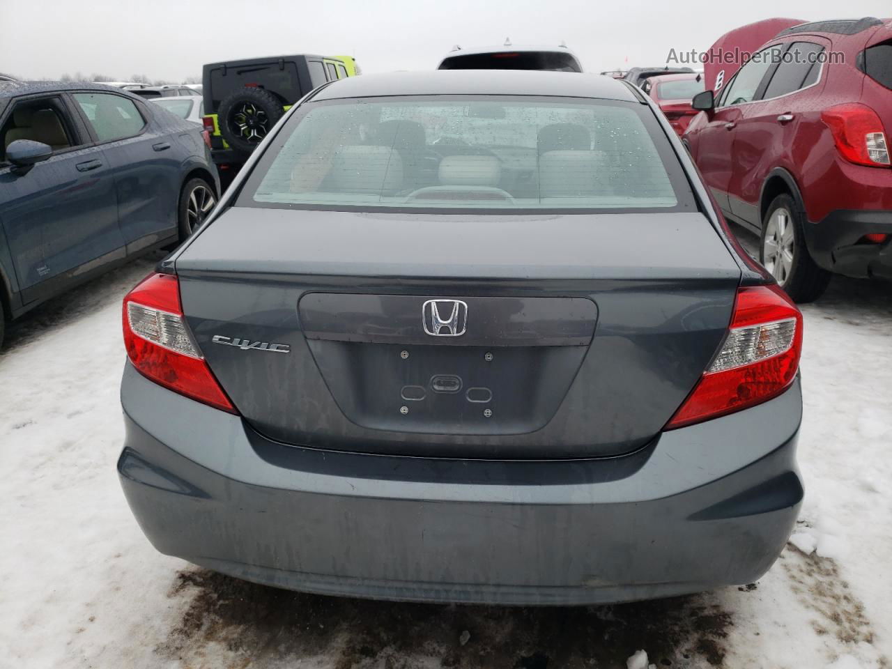 2012 Honda Civic Lx Gray vin: 19XFB2F59CE018219