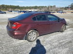 2012 Honda Civic Lx Burgundy vin: 19XFB2F59CE083751