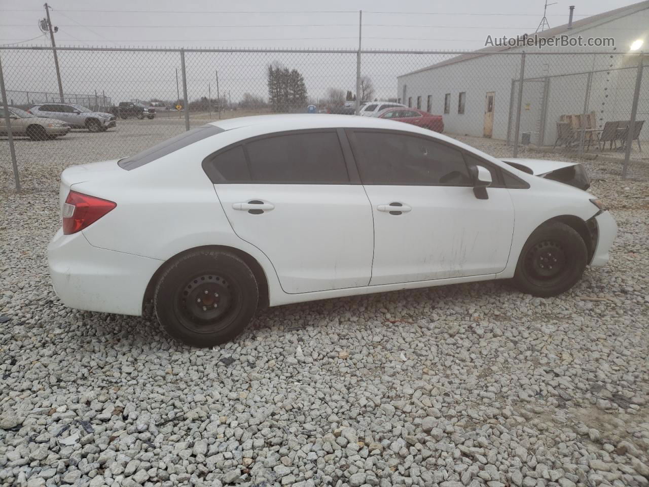 2012 Honda Civic Lx White vin: 19XFB2F59CE093129