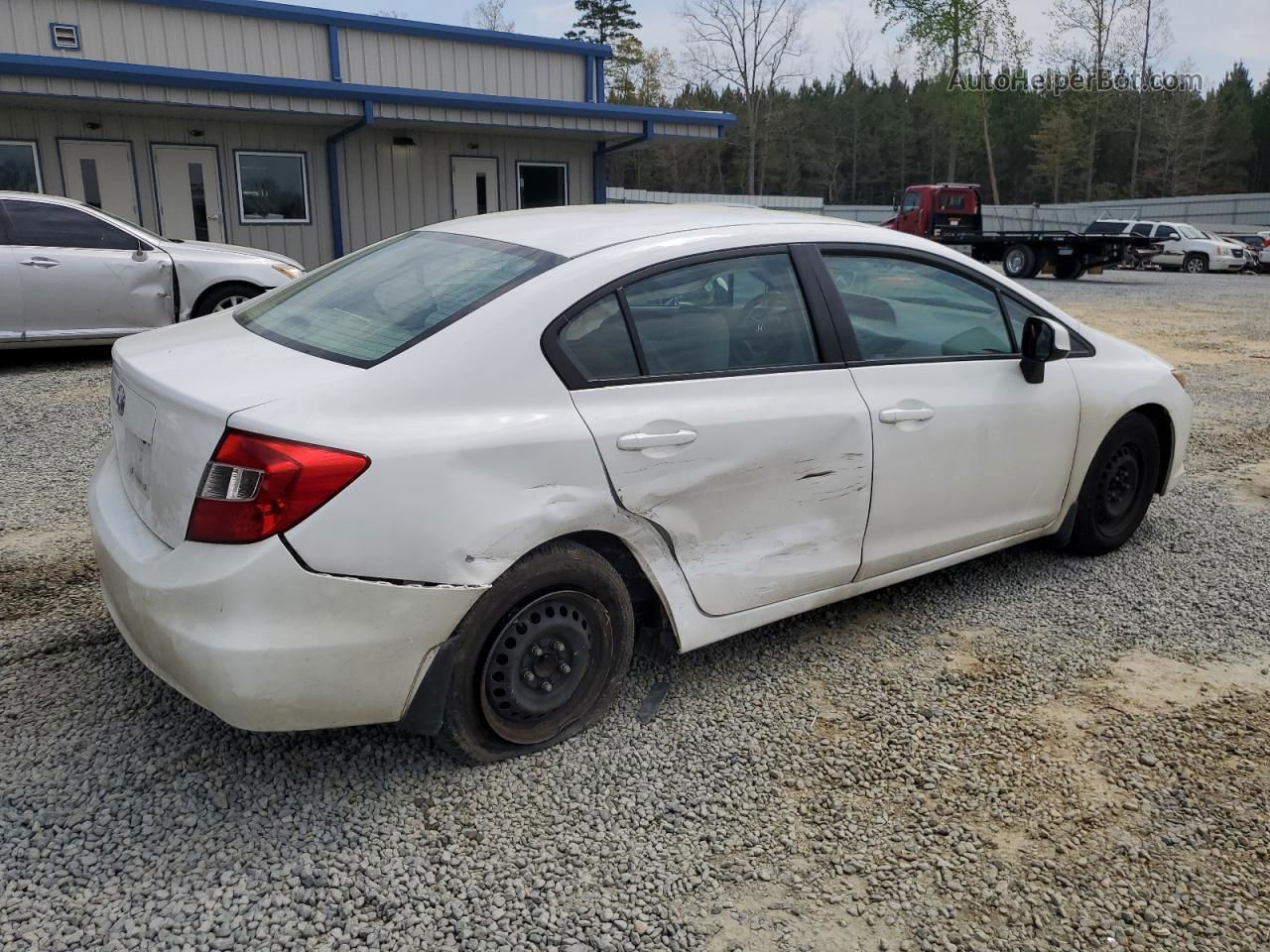 2012 Honda Civic Lx Белый vin: 19XFB2F59CE101052