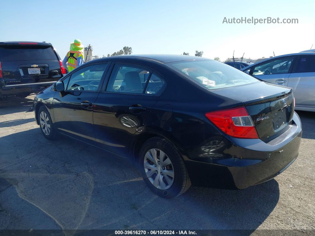 2012 Honda Civic Lx Black vin: 19XFB2F59CE309898