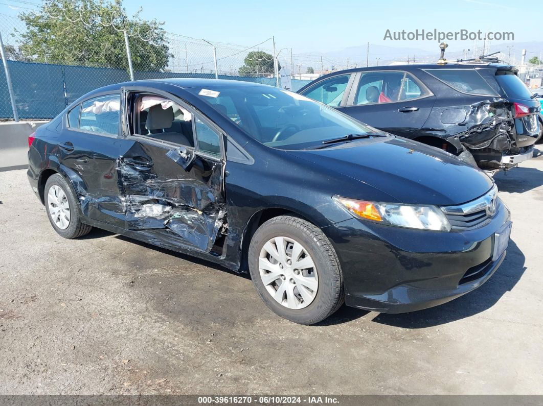 2012 Honda Civic Lx Black vin: 19XFB2F59CE309898