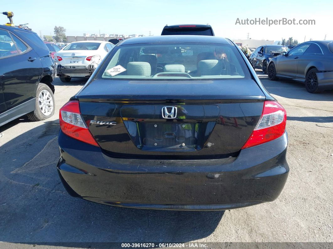 2012 Honda Civic Lx Black vin: 19XFB2F59CE309898