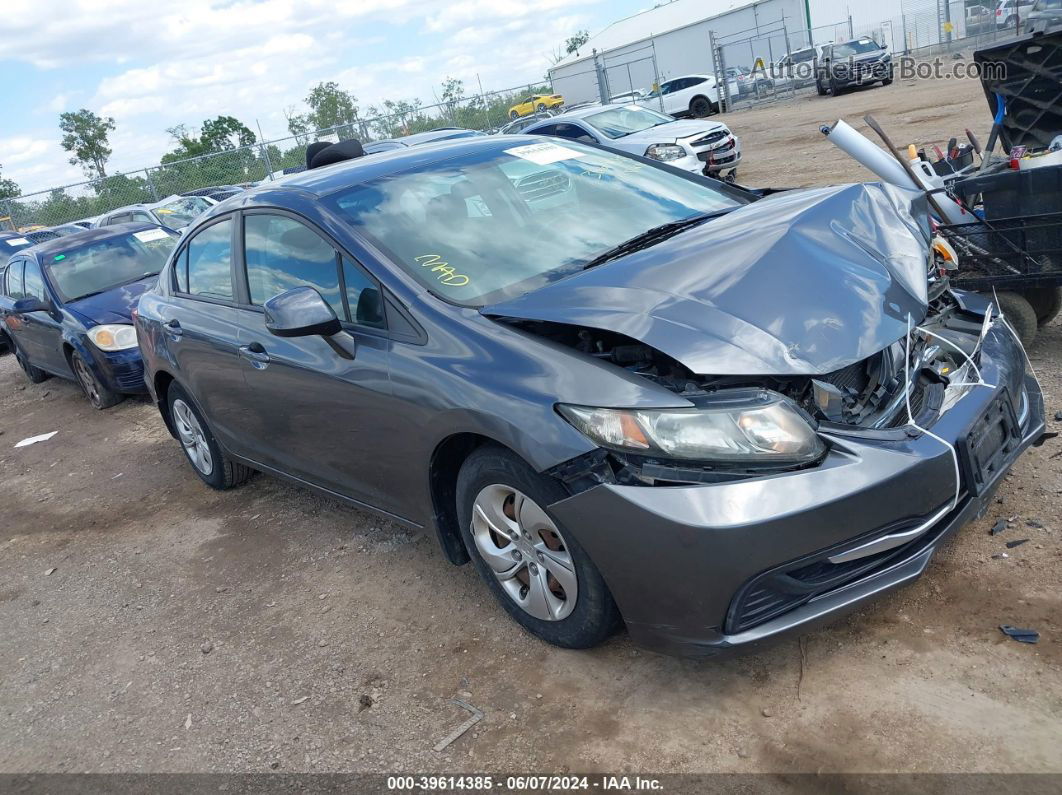 2013 Honda Civic Lx Gray vin: 19XFB2F59DE036561