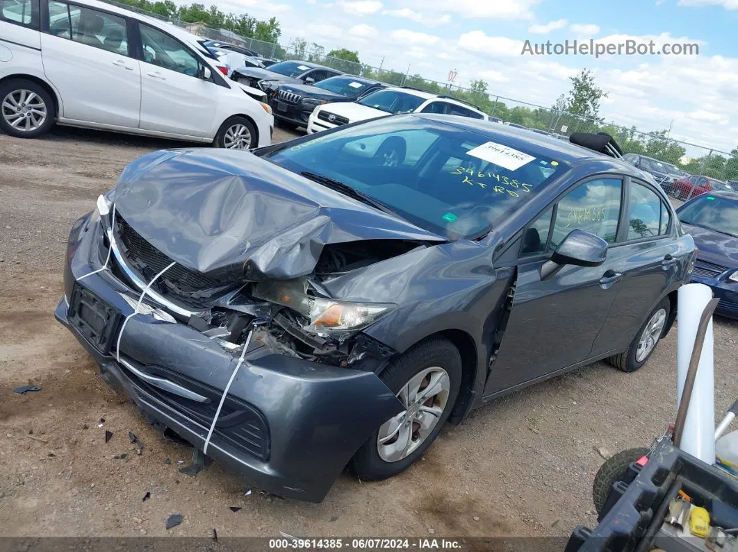 2013 Honda Civic Lx Gray vin: 19XFB2F59DE036561