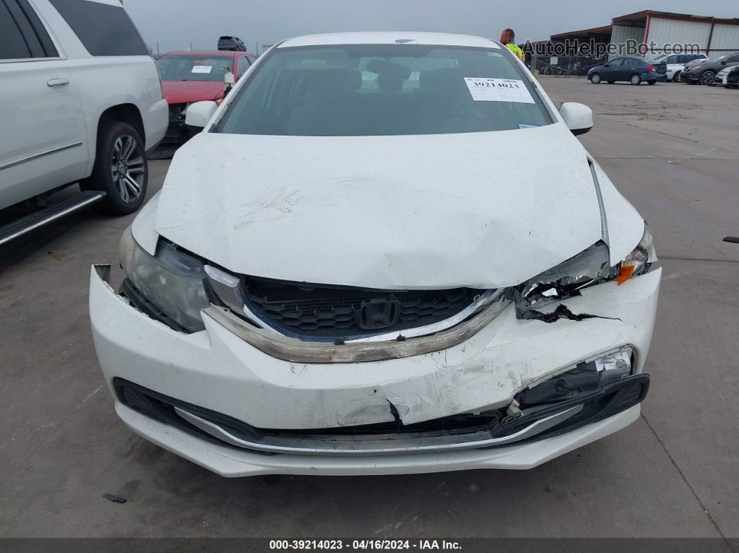 2013 Honda Civic Lx White vin: 19XFB2F59DE044689