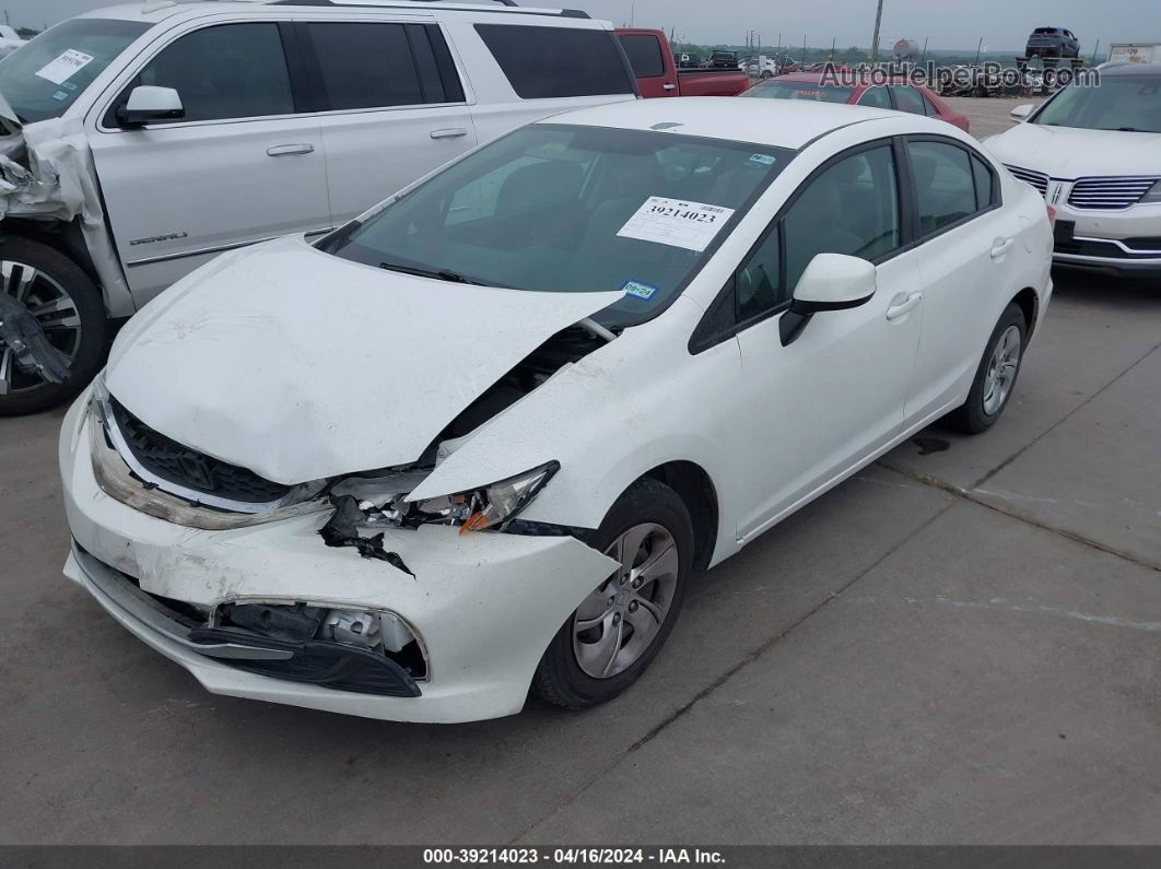 2013 Honda Civic Lx White vin: 19XFB2F59DE044689