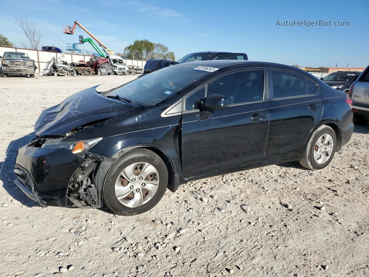 2013 Honda Civic Lx Black vin: 19XFB2F59DE053568