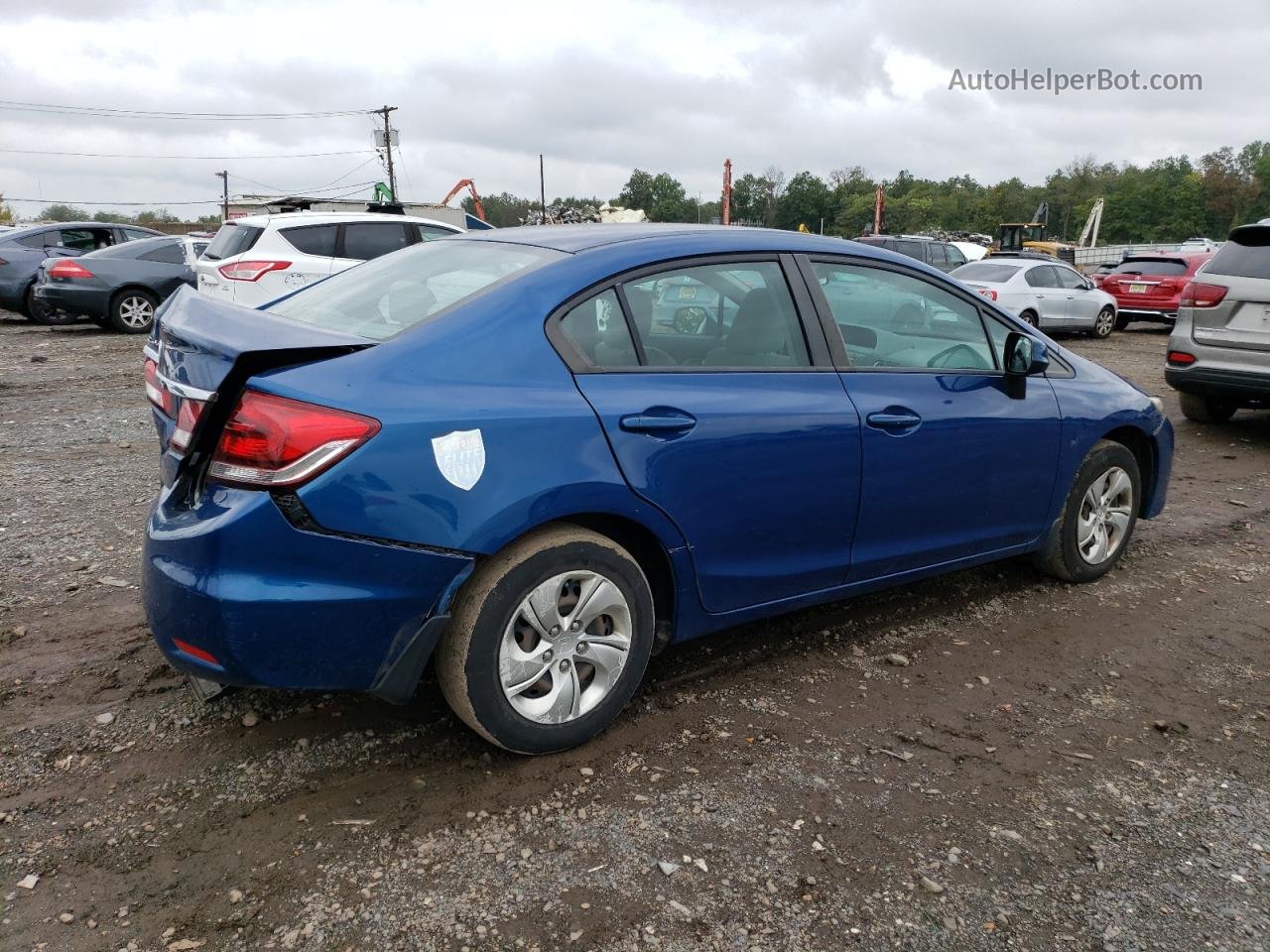 2013 Honda Civic Lx Синий vin: 19XFB2F59DE273745