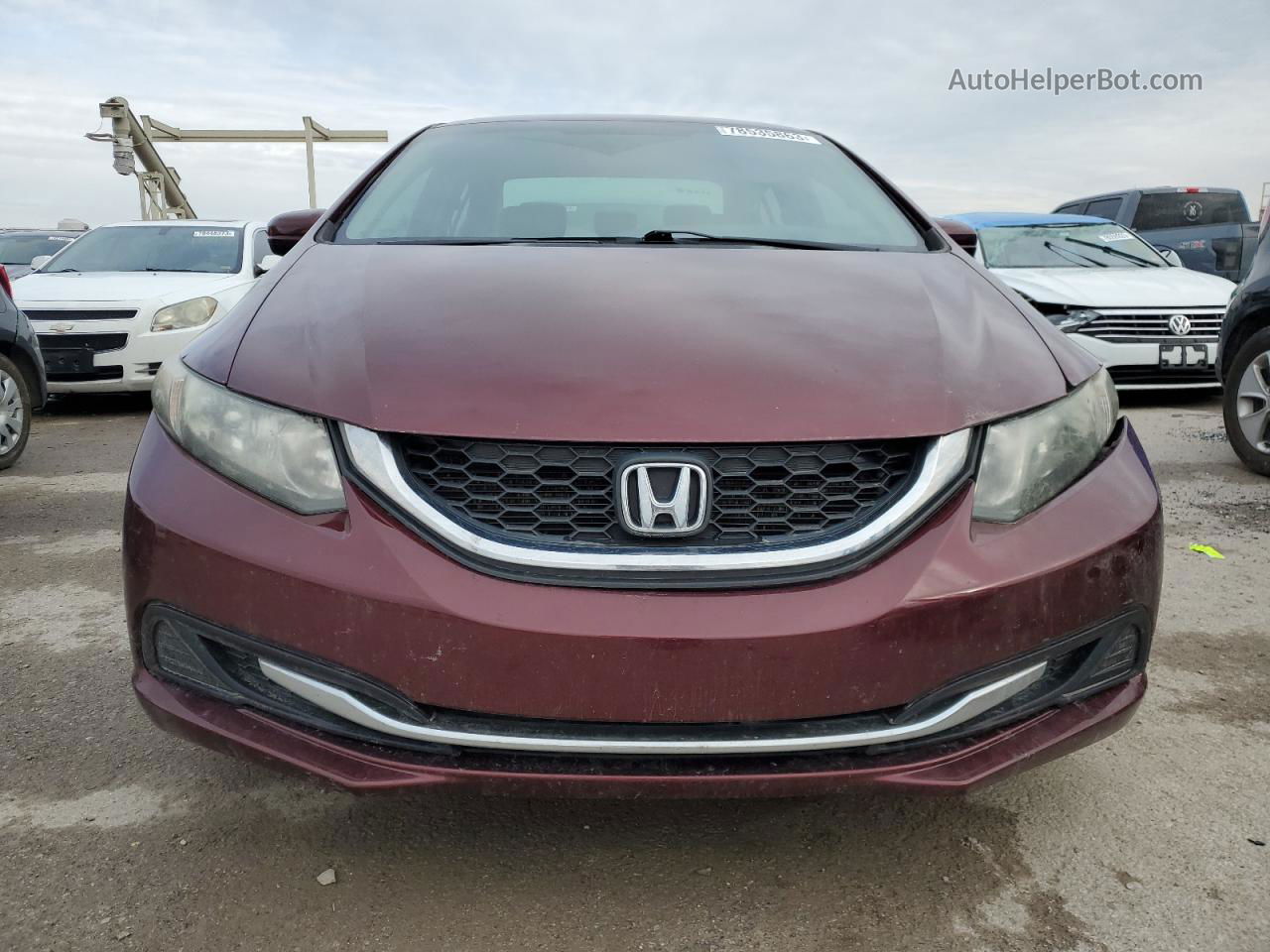 2014 Honda Civic Lx Темно-бордовый vin: 19XFB2F59EE022791