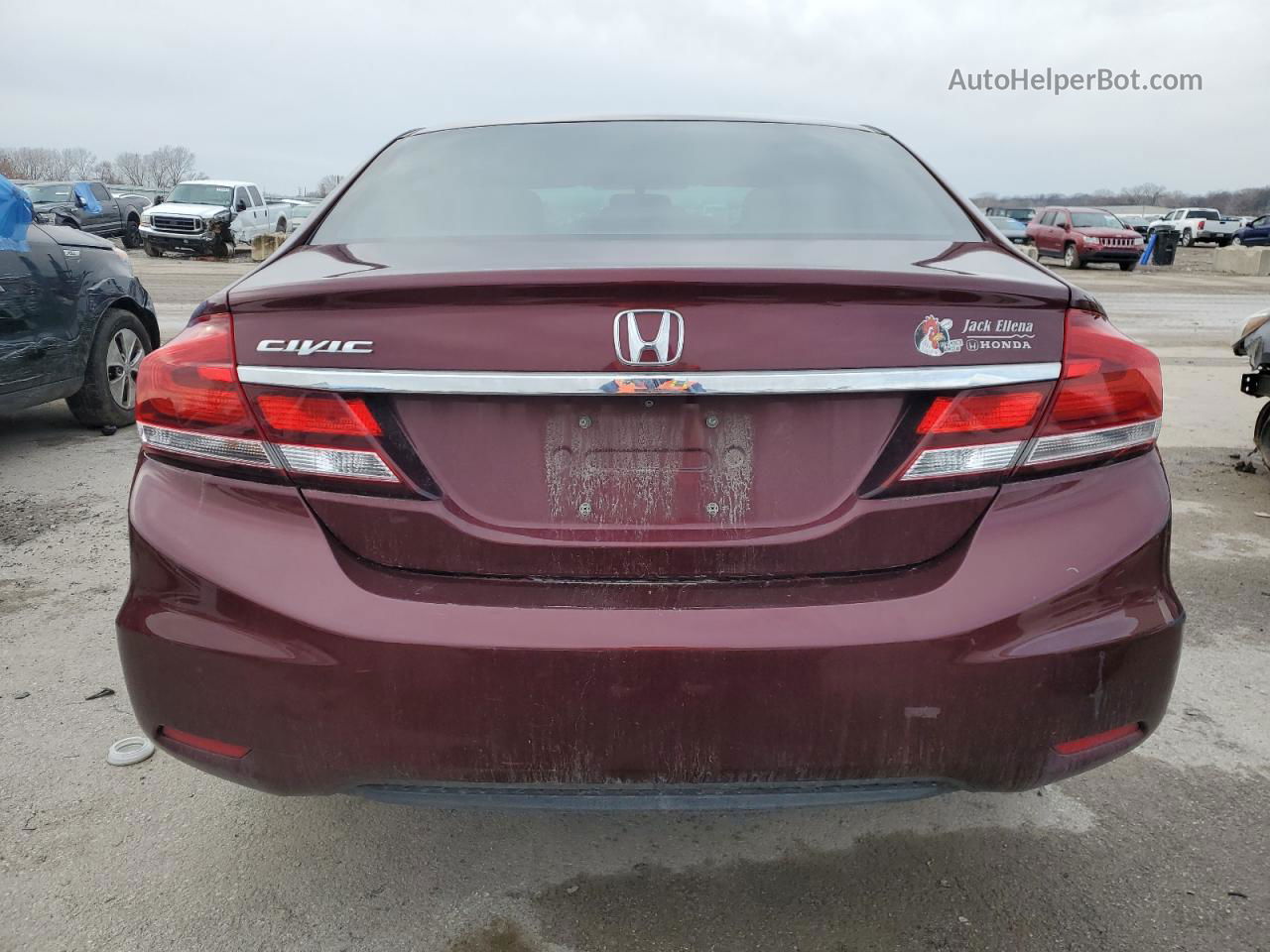 2014 Honda Civic Lx Темно-бордовый vin: 19XFB2F59EE022791