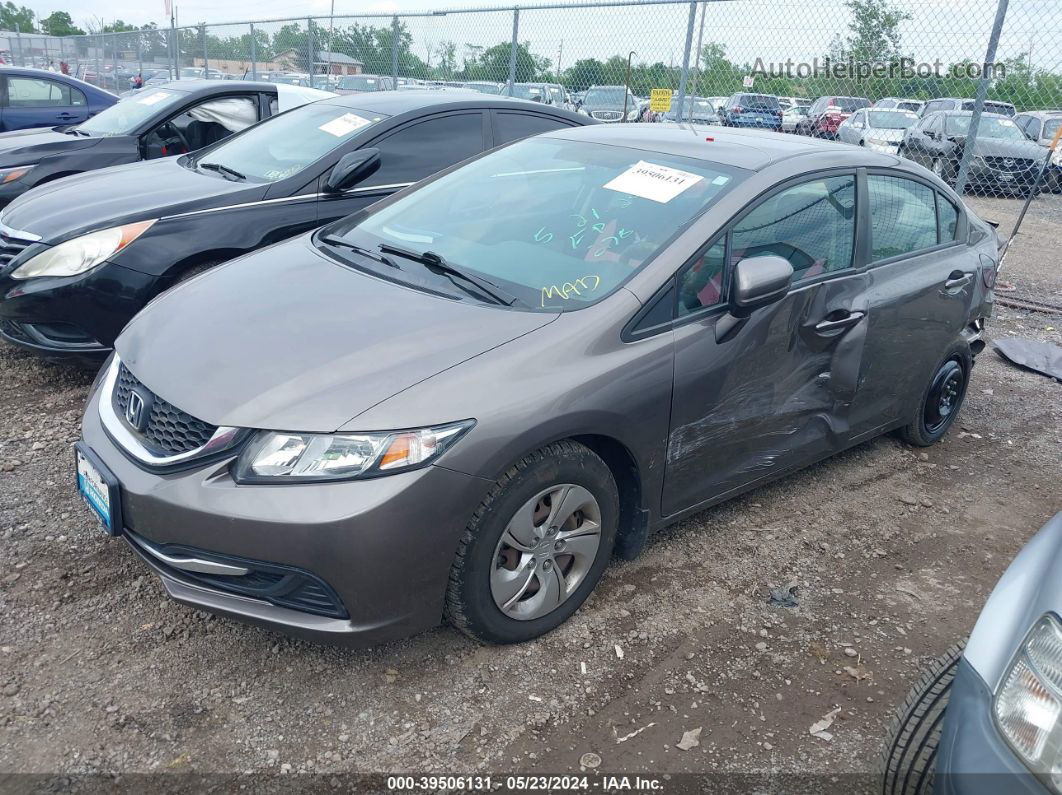 2014 Honda Civic Lx Gray vin: 19XFB2F59EE027795