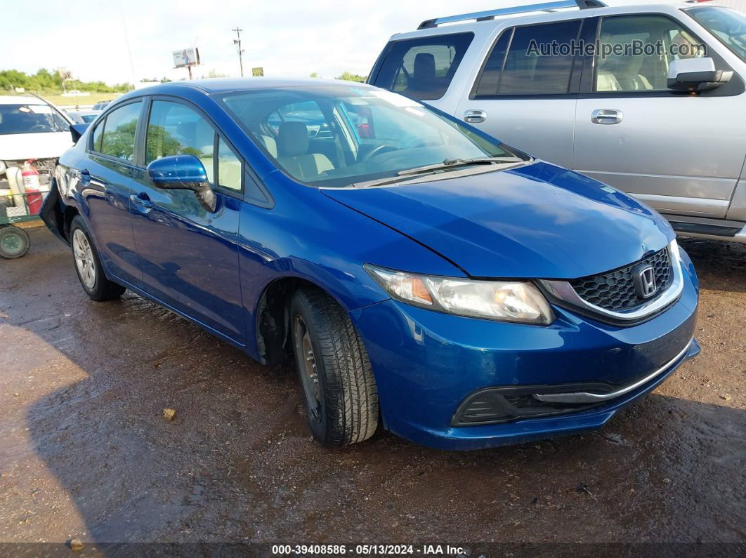 2014 Honda Civic Lx Blue vin: 19XFB2F59EE040188