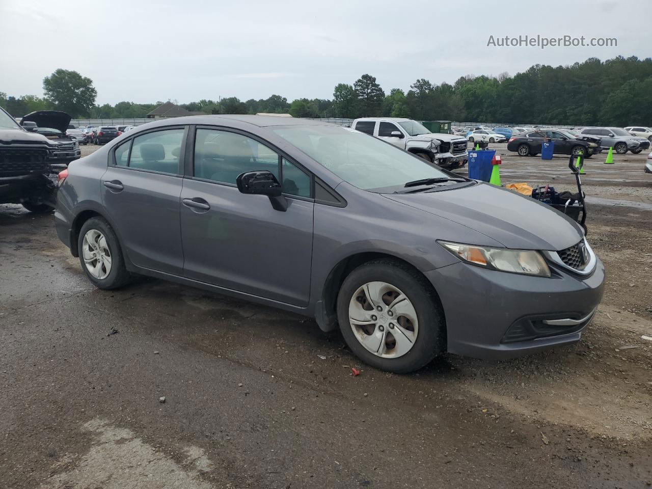 2014 Honda Civic Lx Gray vin: 19XFB2F59EE047772