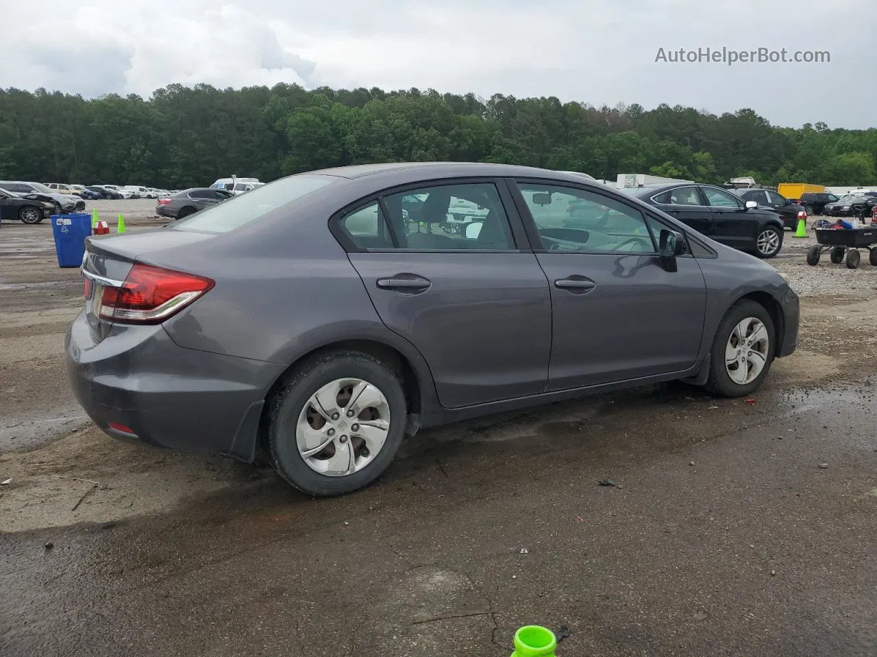 2014 Honda Civic Lx Gray vin: 19XFB2F59EE047772