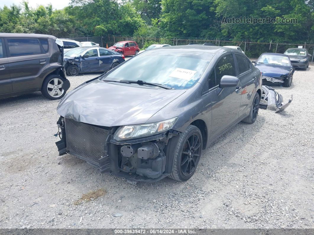 2014 Honda Civic Lx Gray vin: 19XFB2F59EE050543