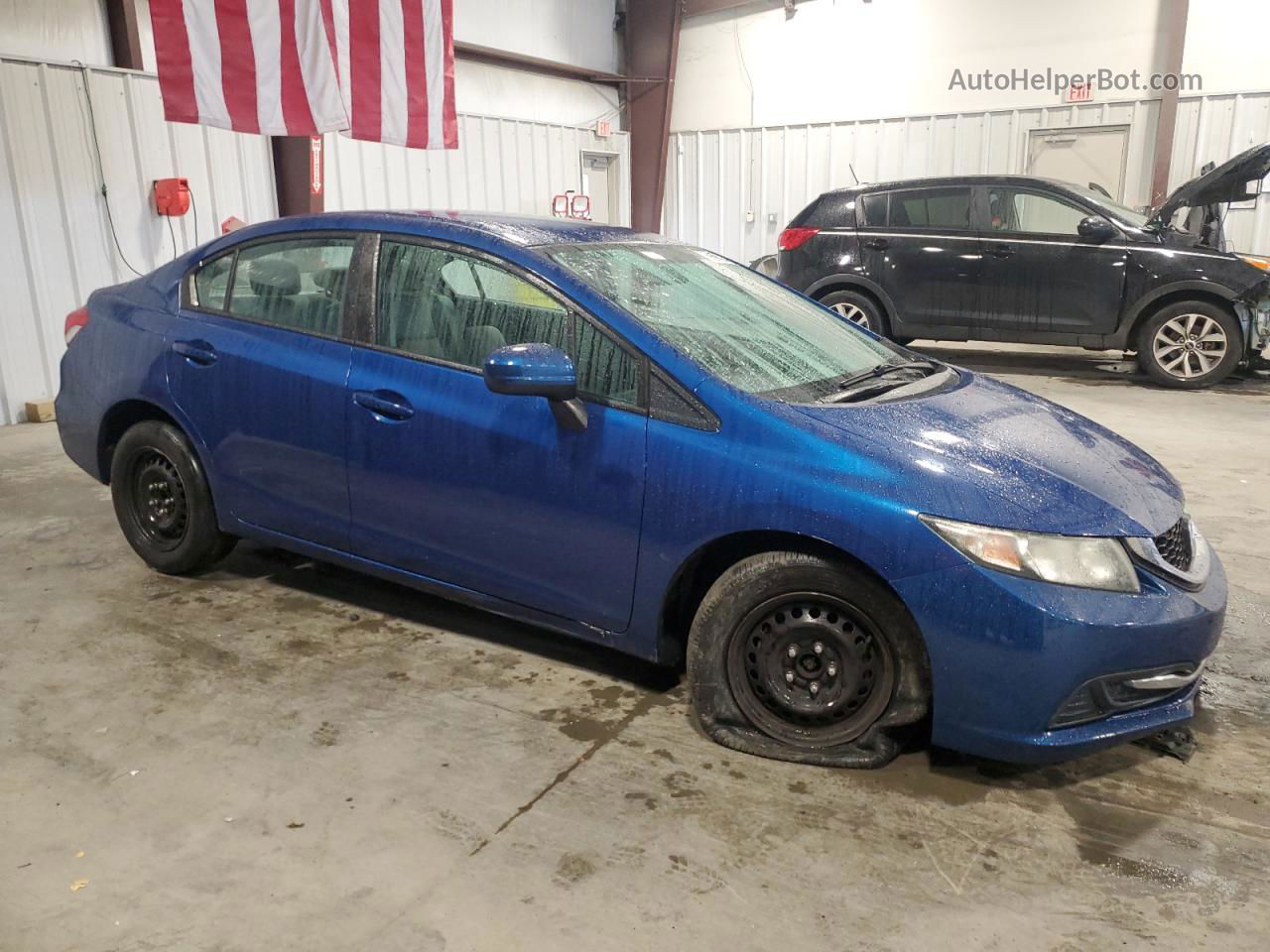 2014 Honda Civic Lx Blue vin: 19XFB2F59EE063471