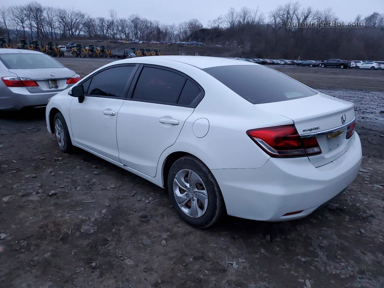 2014 Honda Civic Lx White vin: 19XFB2F59EE228709