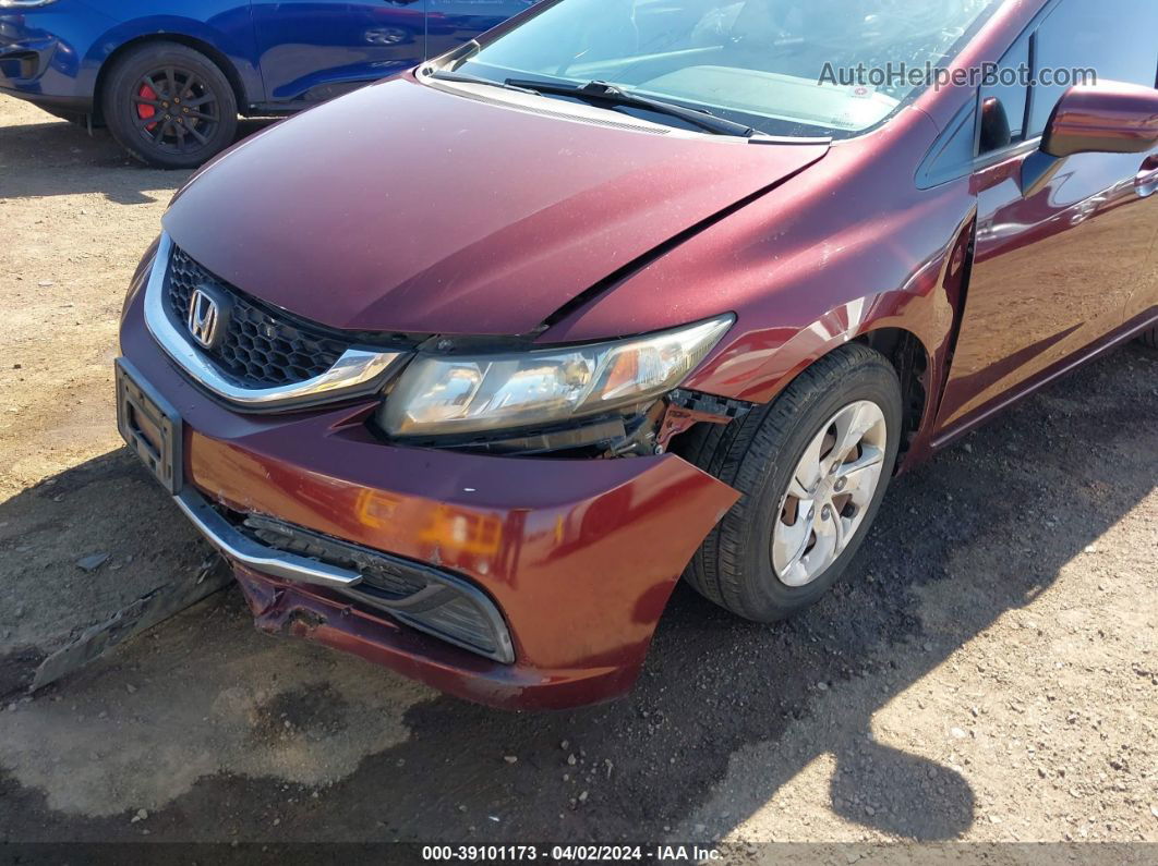 2014 Honda Civic Lx Maroon vin: 19XFB2F59EE255750