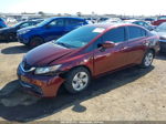 2014 Honda Civic Lx Maroon vin: 19XFB2F59EE255750