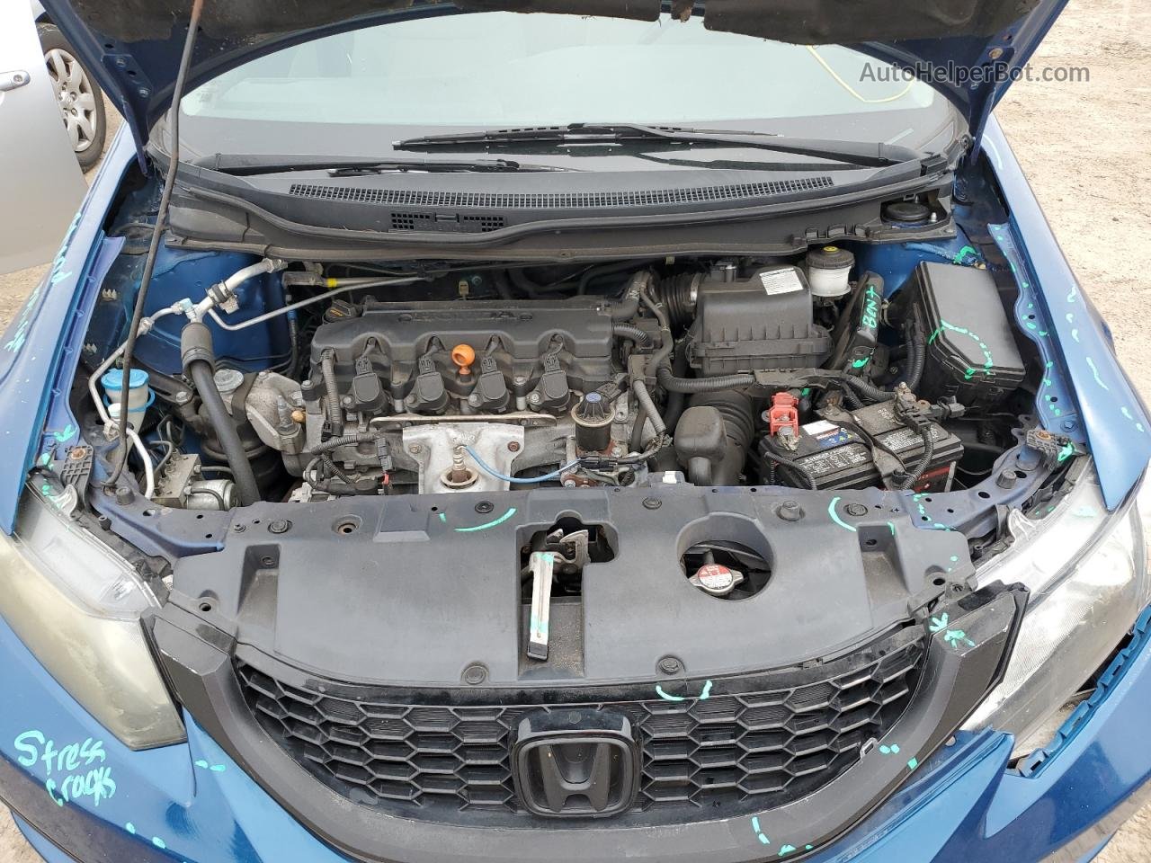2014 Honda Civic Lx Синий vin: 19XFB2F59EE262844