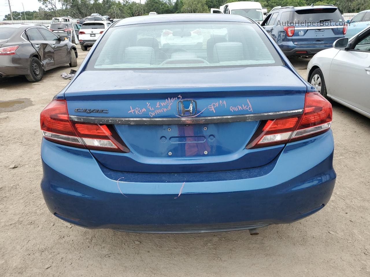 2014 Honda Civic Lx Синий vin: 19XFB2F59EE262844