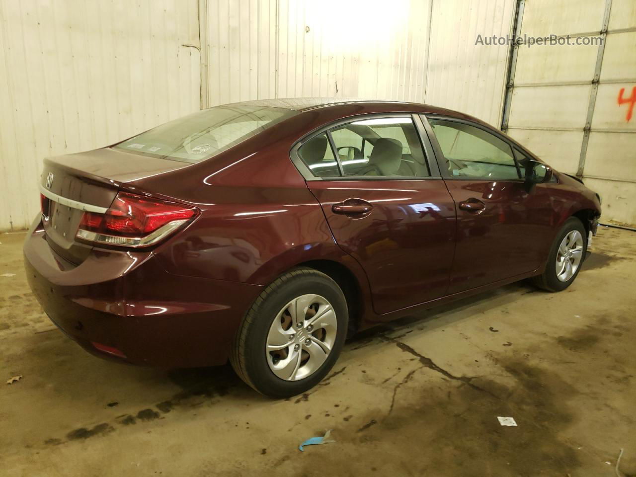 2015 Honda Civic Lx Maroon vin: 19XFB2F59FE113061