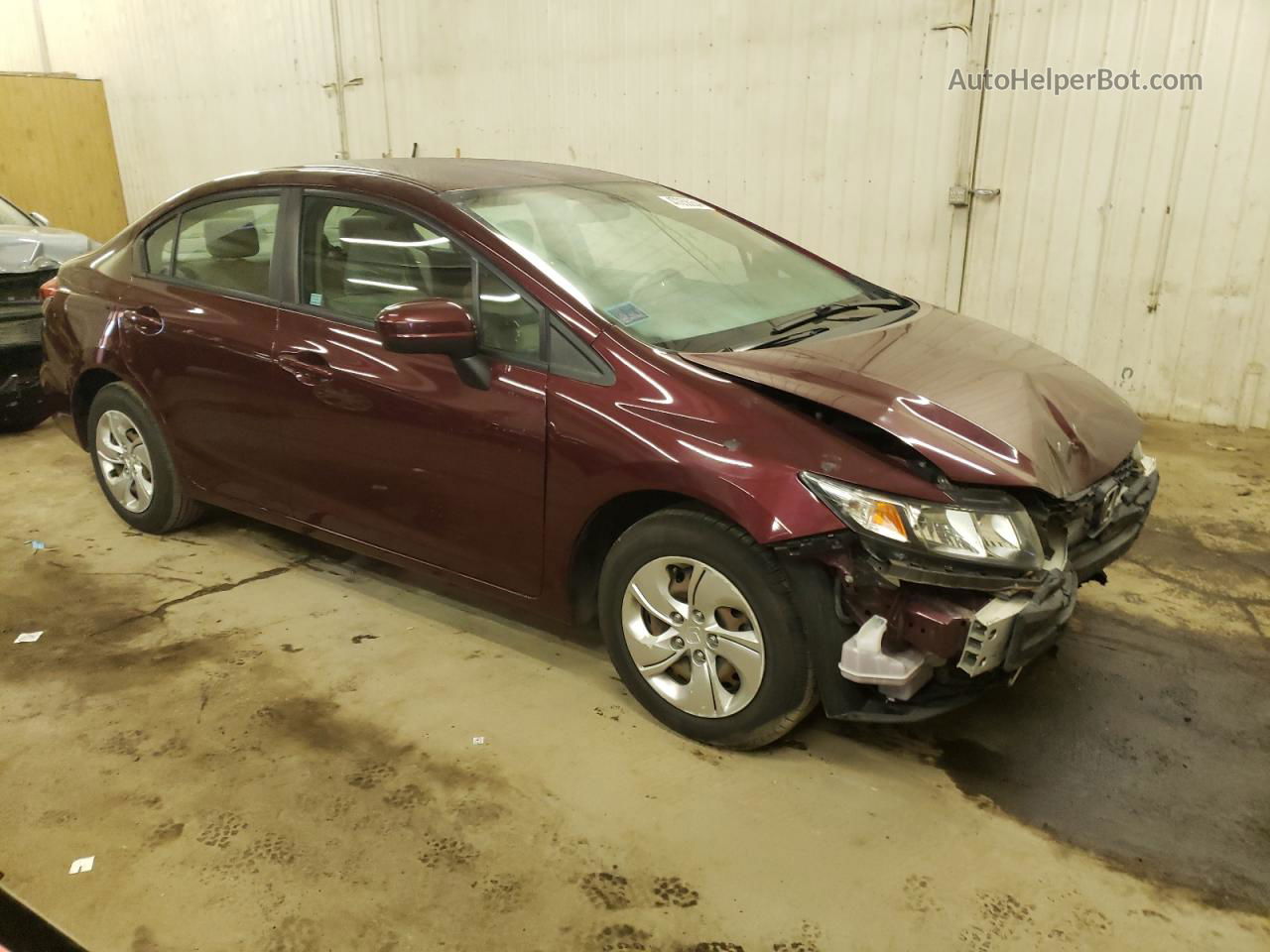 2015 Honda Civic Lx Maroon vin: 19XFB2F59FE113061