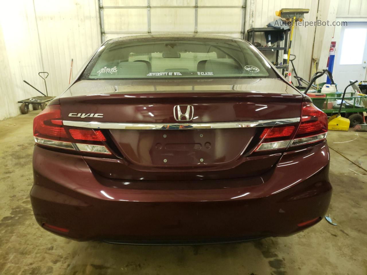 2015 Honda Civic Lx Maroon vin: 19XFB2F59FE113061