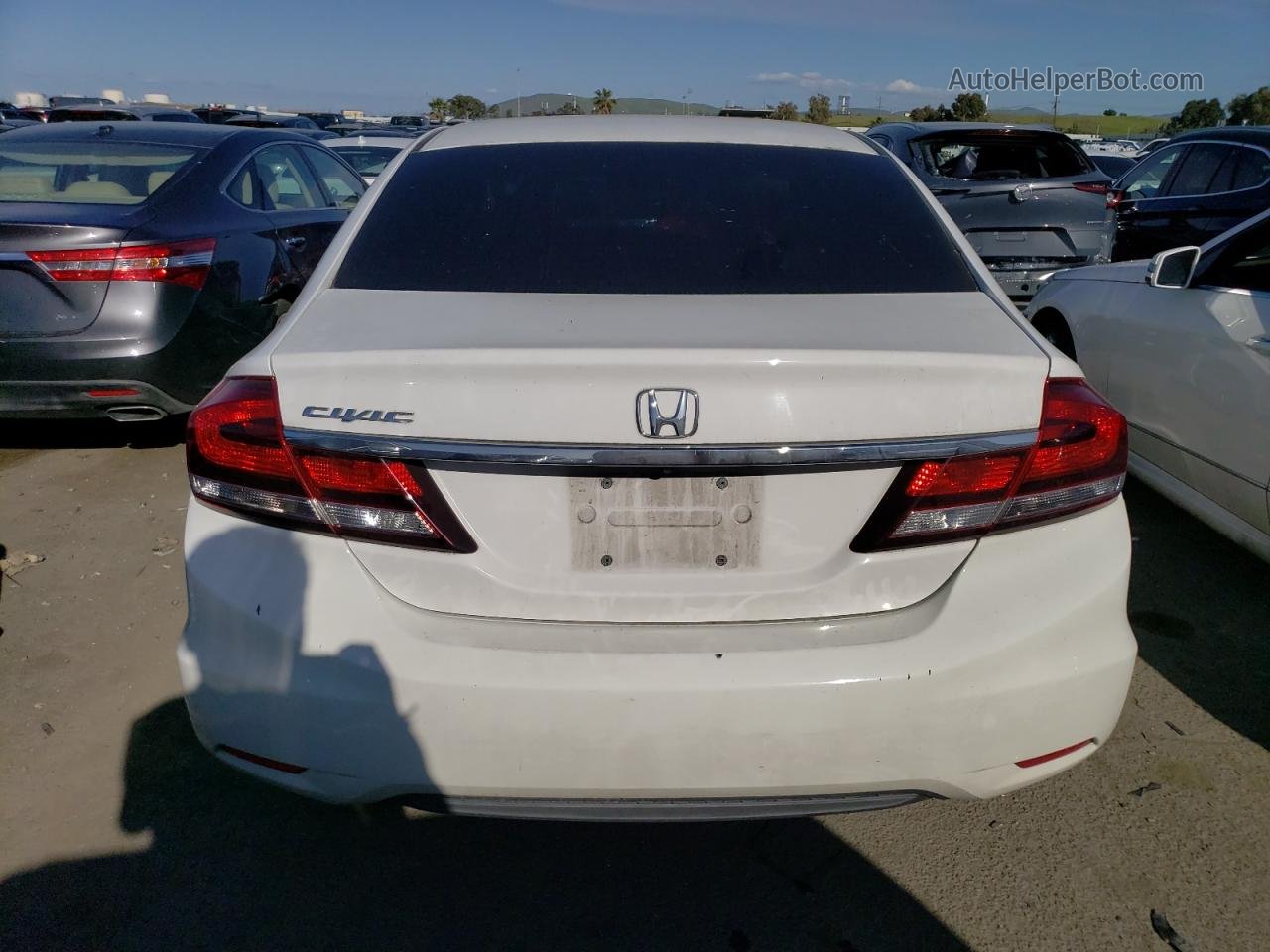 2015 Honda Civic Lx White vin: 19XFB2F59FE263333